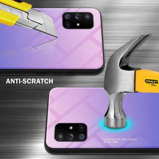 Cadorabo  Housse compatible avec Samsung Galaxy A71 5G - Coque de protection bicolore en silicone TPU et dos en verre trempé 