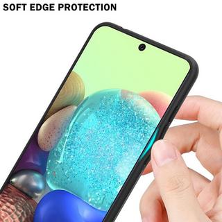 Cadorabo  Housse compatible avec Samsung Galaxy A71 5G - Coque de protection bicolore en silicone TPU et dos en verre trempé 