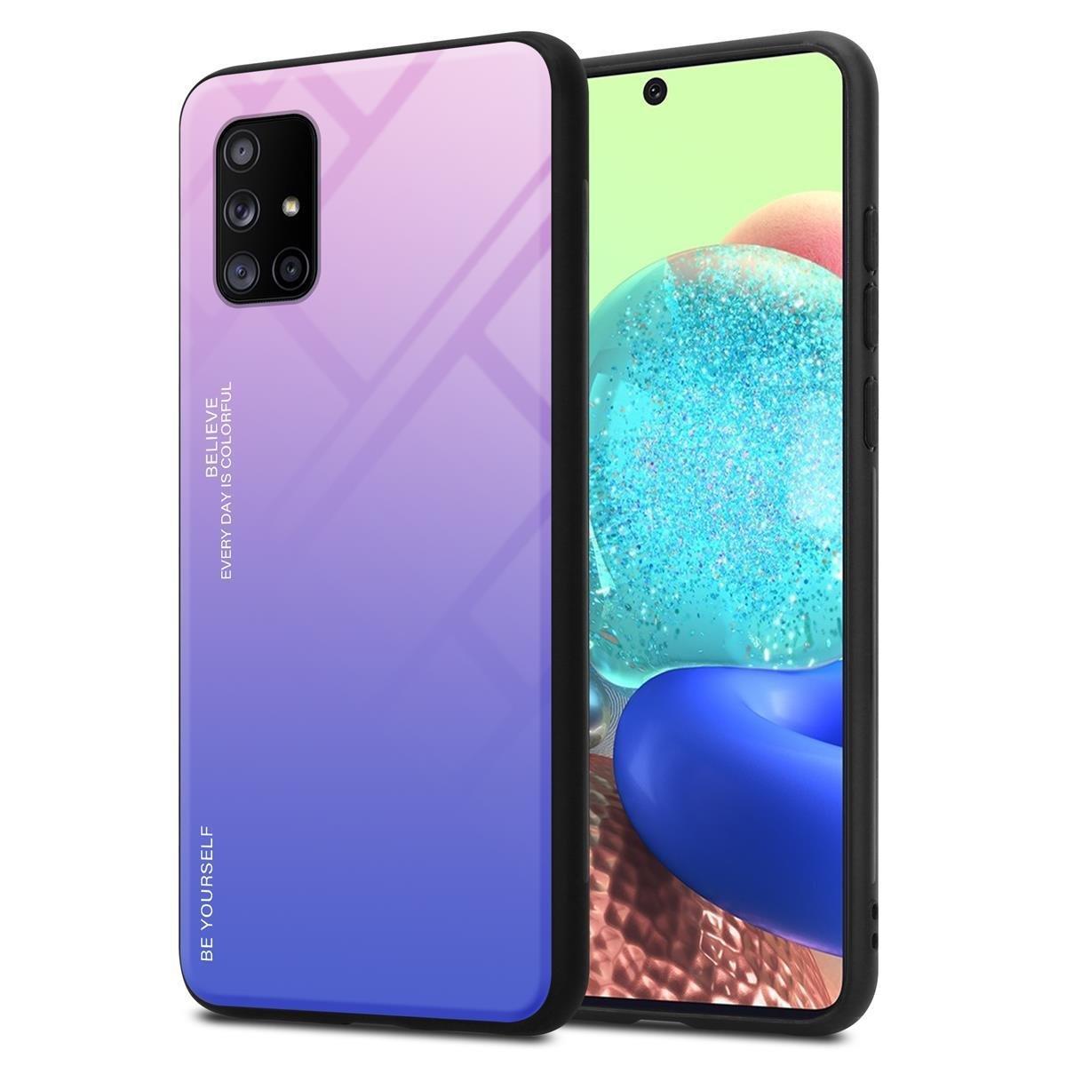 Cadorabo  Housse compatible avec Samsung Galaxy A71 5G - Coque de protection bicolore en silicone TPU et dos en verre trempé 