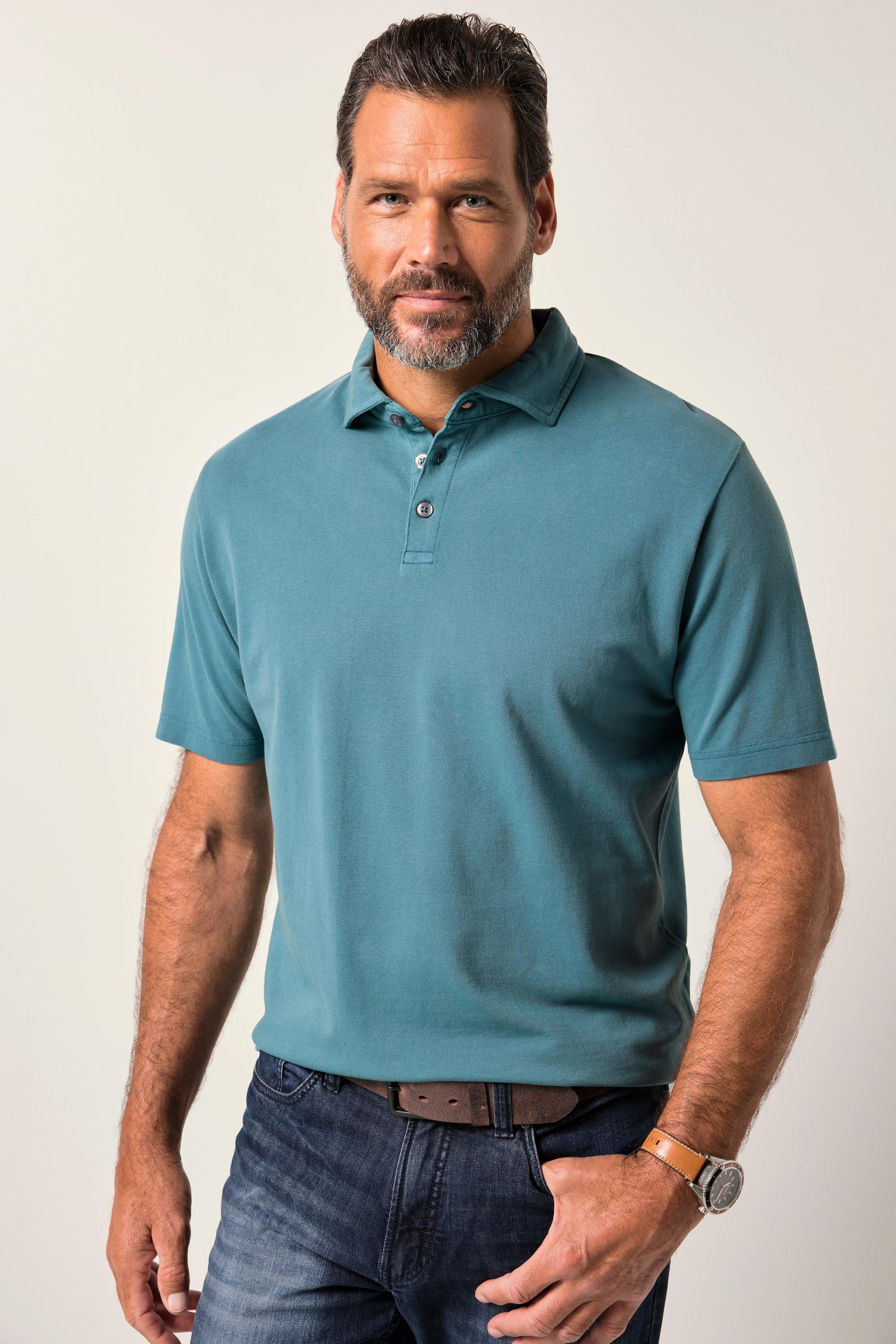 JP1880 Piqué Halbarm Poloshirt Haikragen Vintage Look  