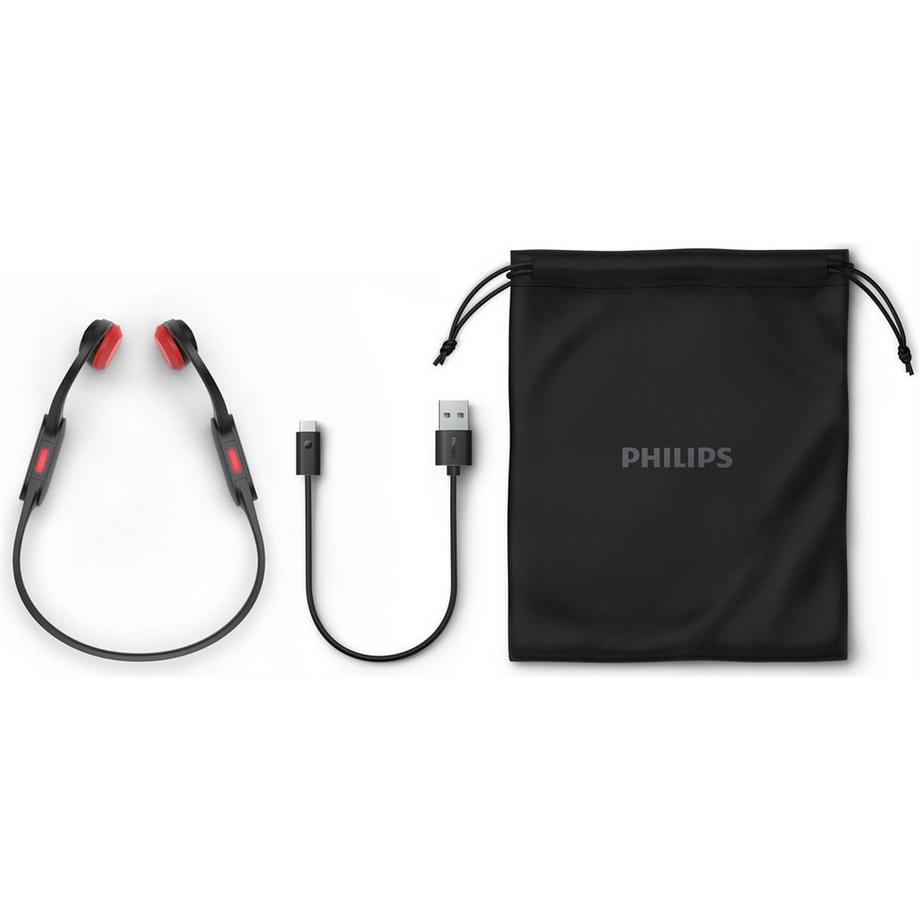 PHILIPS  Wireless Bone Conduction Kopfhörer TAA5608BK Schwarz 