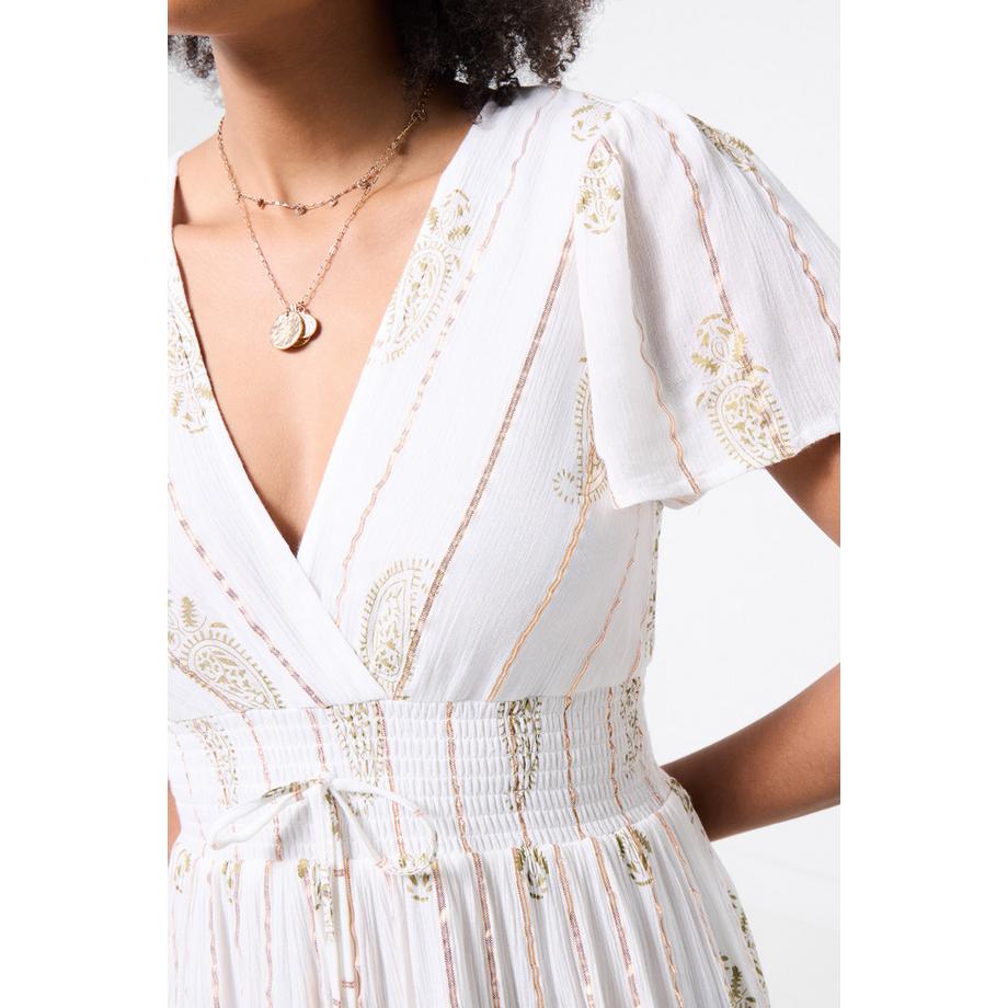 Joe Browns Maxikleid mit Wickelausschnitt und Bordüren Detail  