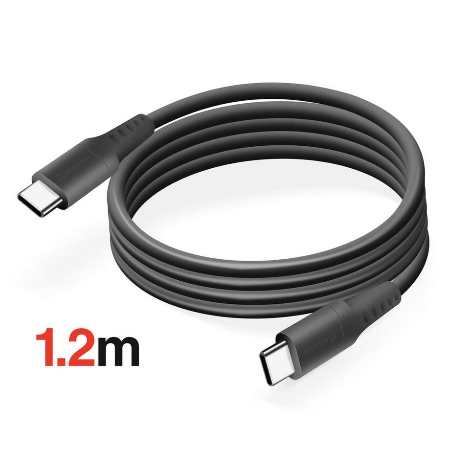 SWISSTEN  Chargeur GaN 35W + Câble USB C Noir 