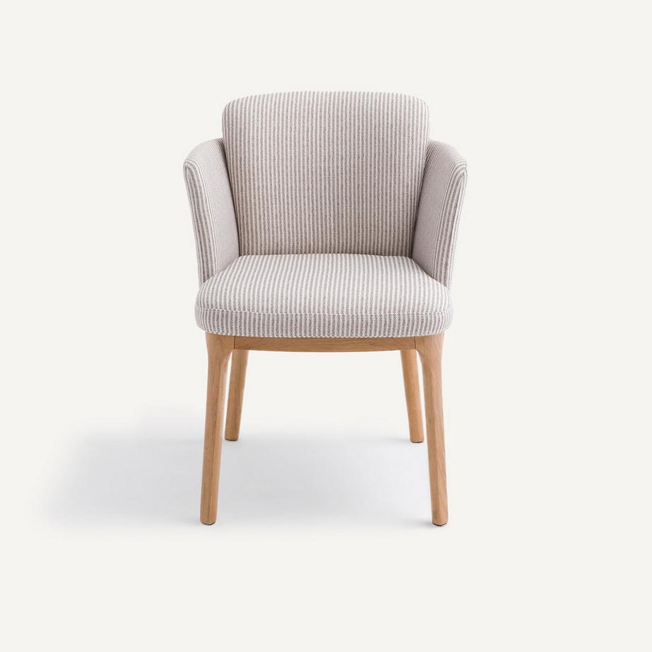 AM.PM Tischsessel Fussgestell aus Eiche und Stoff Jabote  