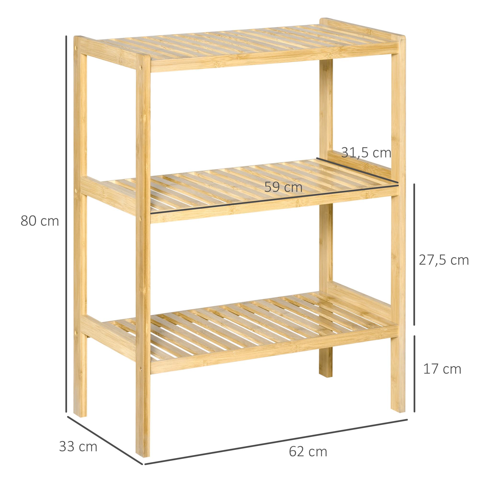 HOMCOM Etagère de salle de bain  