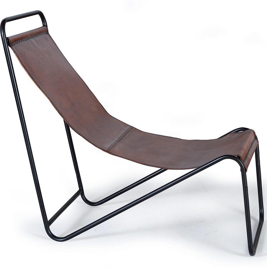 mutoni Fauteuil cuir marron 50x88  