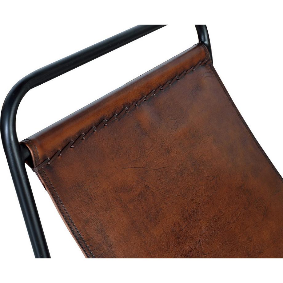 mutoni Fauteuil cuir marron 50x88  