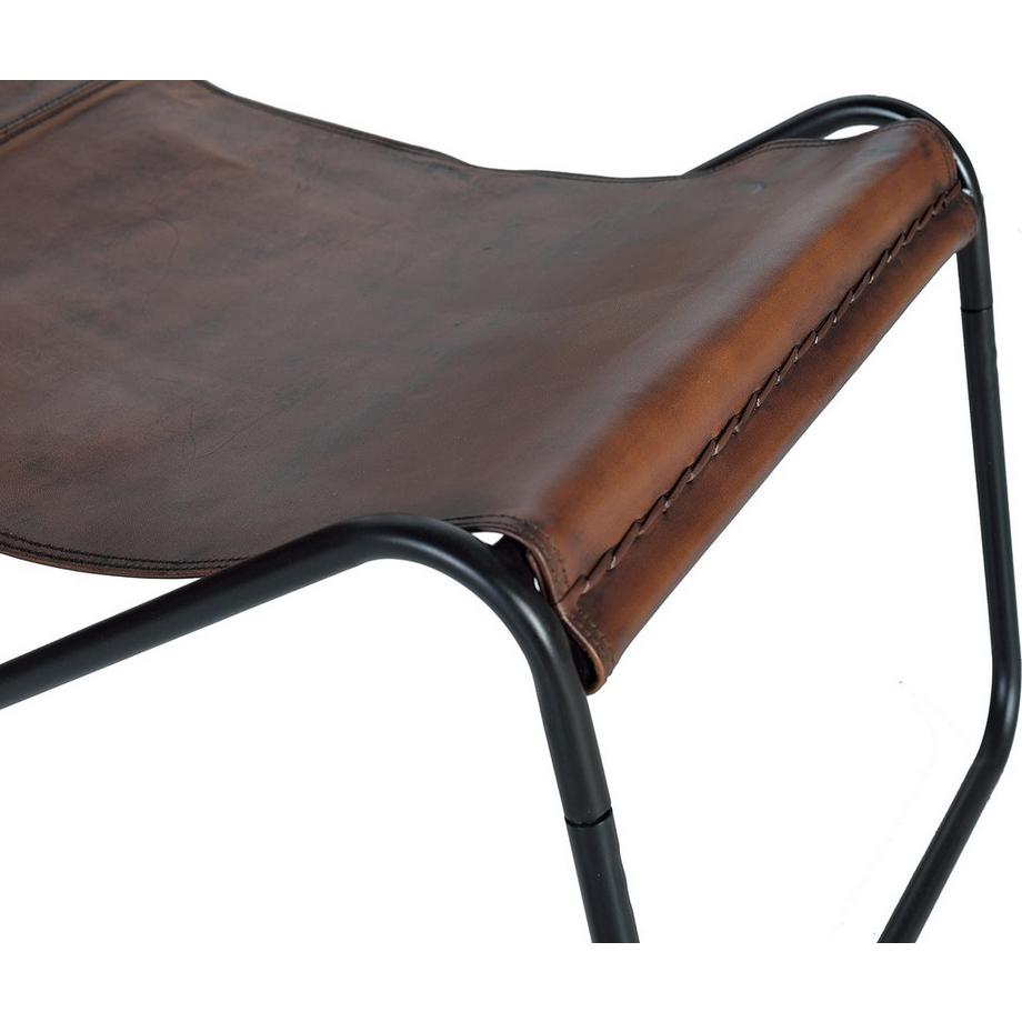 mutoni Fauteuil cuir marron 50x88  