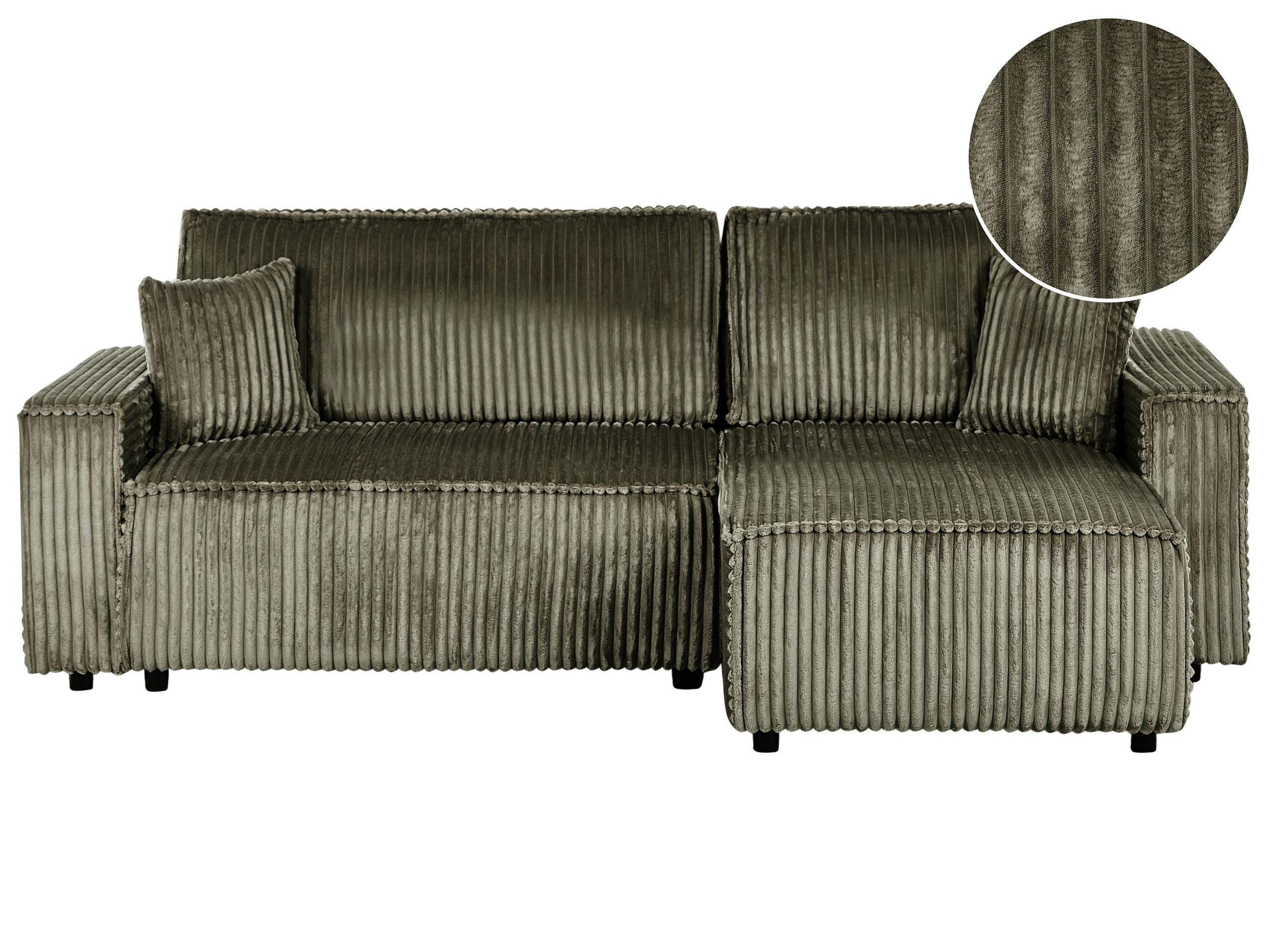 Beliani Schlafsofa aus Cord Modern ABACKA  