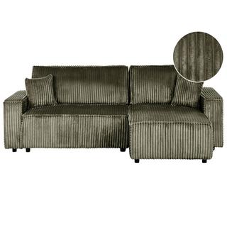 Beliani Schlafsofa aus Cord Modern ABACKA  