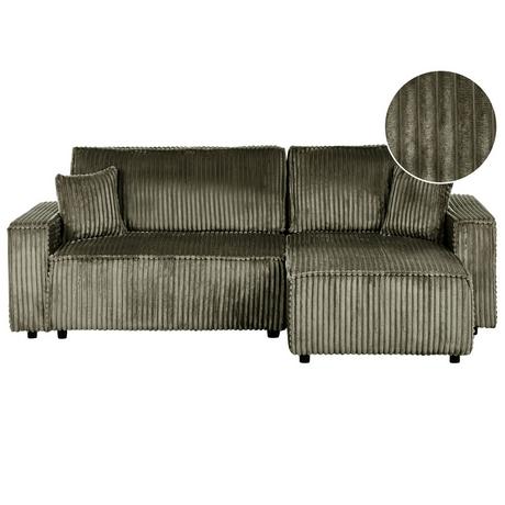 Beliani Schlafsofa aus Cord Modern ABACKA  