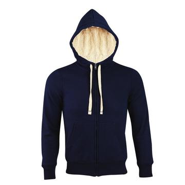 Sherpa Sweatshirt à capuche et fermeture zippée