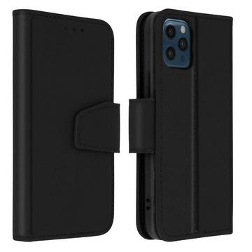 Leder Hülle iPhone 12 Pro Max Schwarz