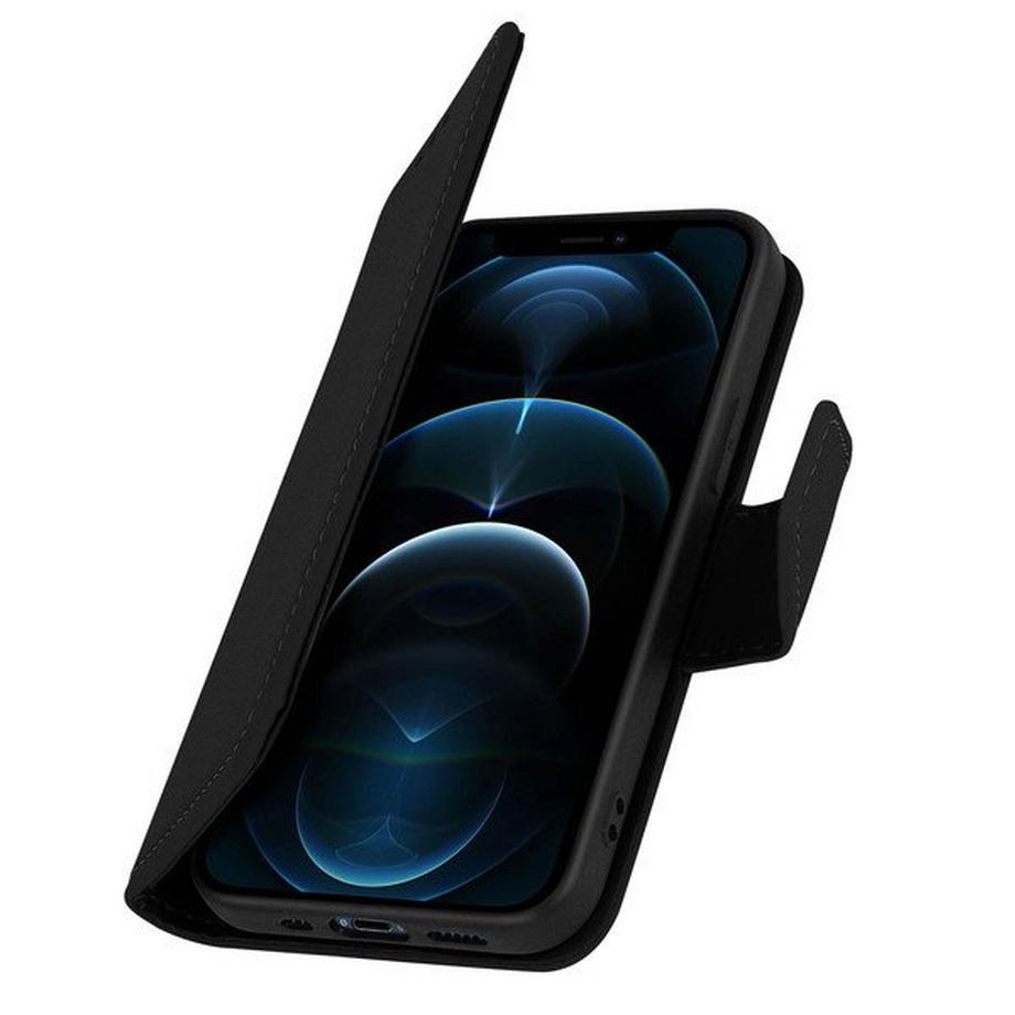 Avizar  Leder Hülle iPhone 12 Pro Max Schwarz 