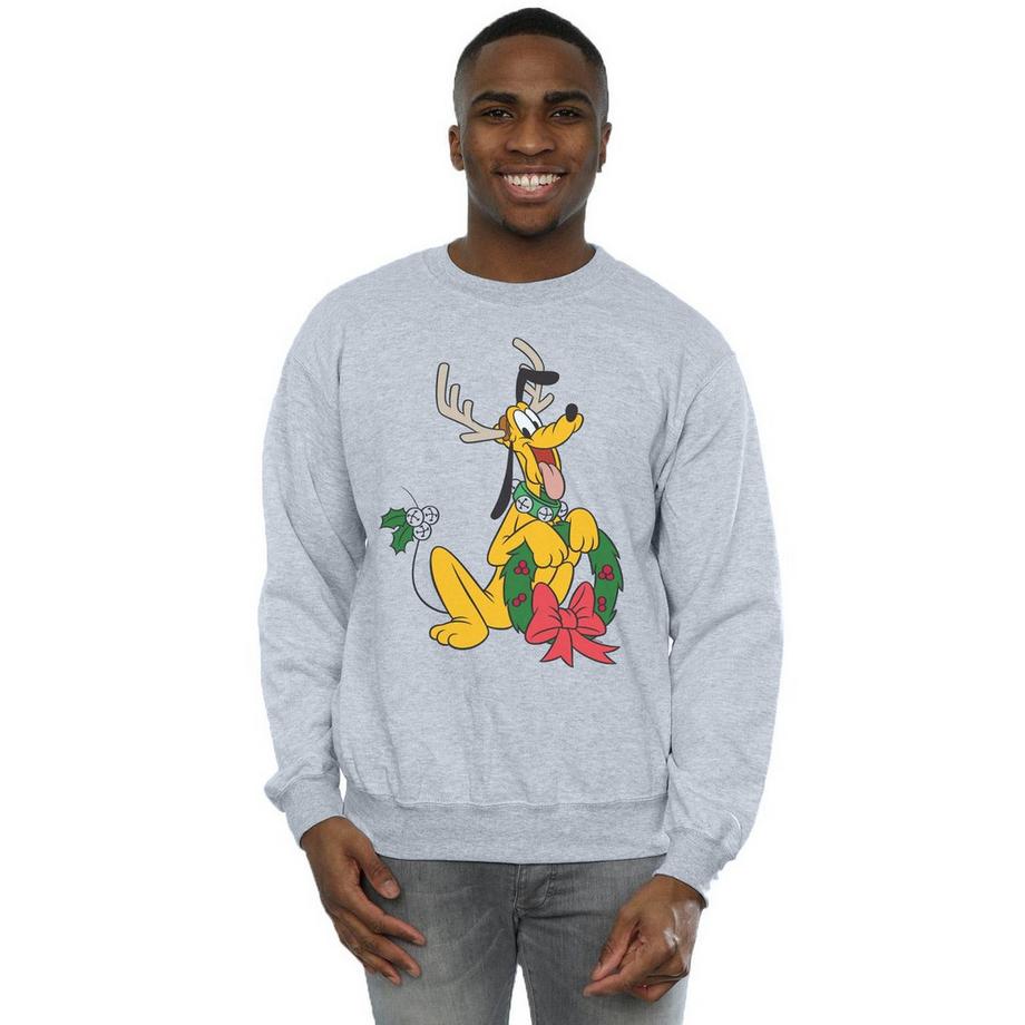 Disney Pluto Felpa Stampa Grafica Natalizia  