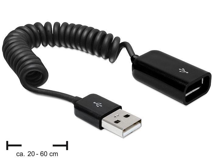 DeLock  USB 2.0 0.6m USB Kabel 0,6 m USB A Schwarz 