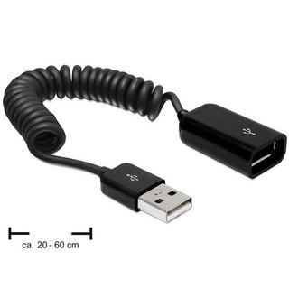 DeLock  USB 2.0 0.6m câble USB 0,6 m USB A Noir 