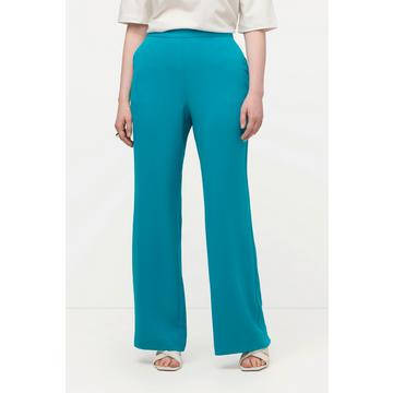 Pantalon de tailleur à jambe droite et large. Taille élastique