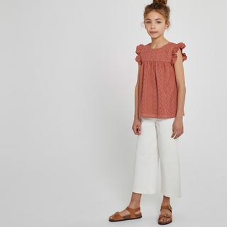 La Redoute Collections  Bestickte Bluse mit kurzen Ärmeln 