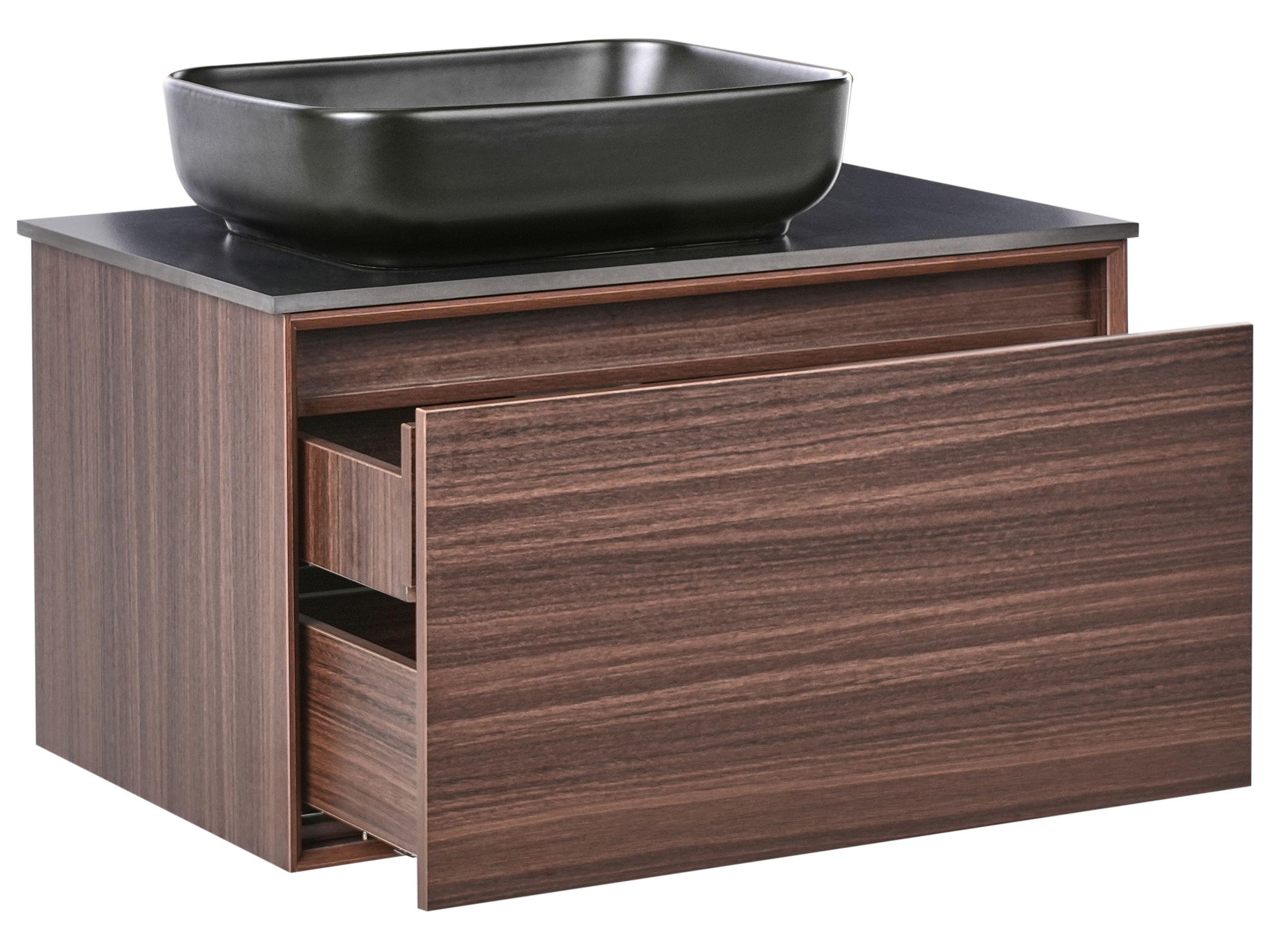 Beliani Mobiletto con lavabo en Fibra a media densità (MDF) Moderno ARICA  