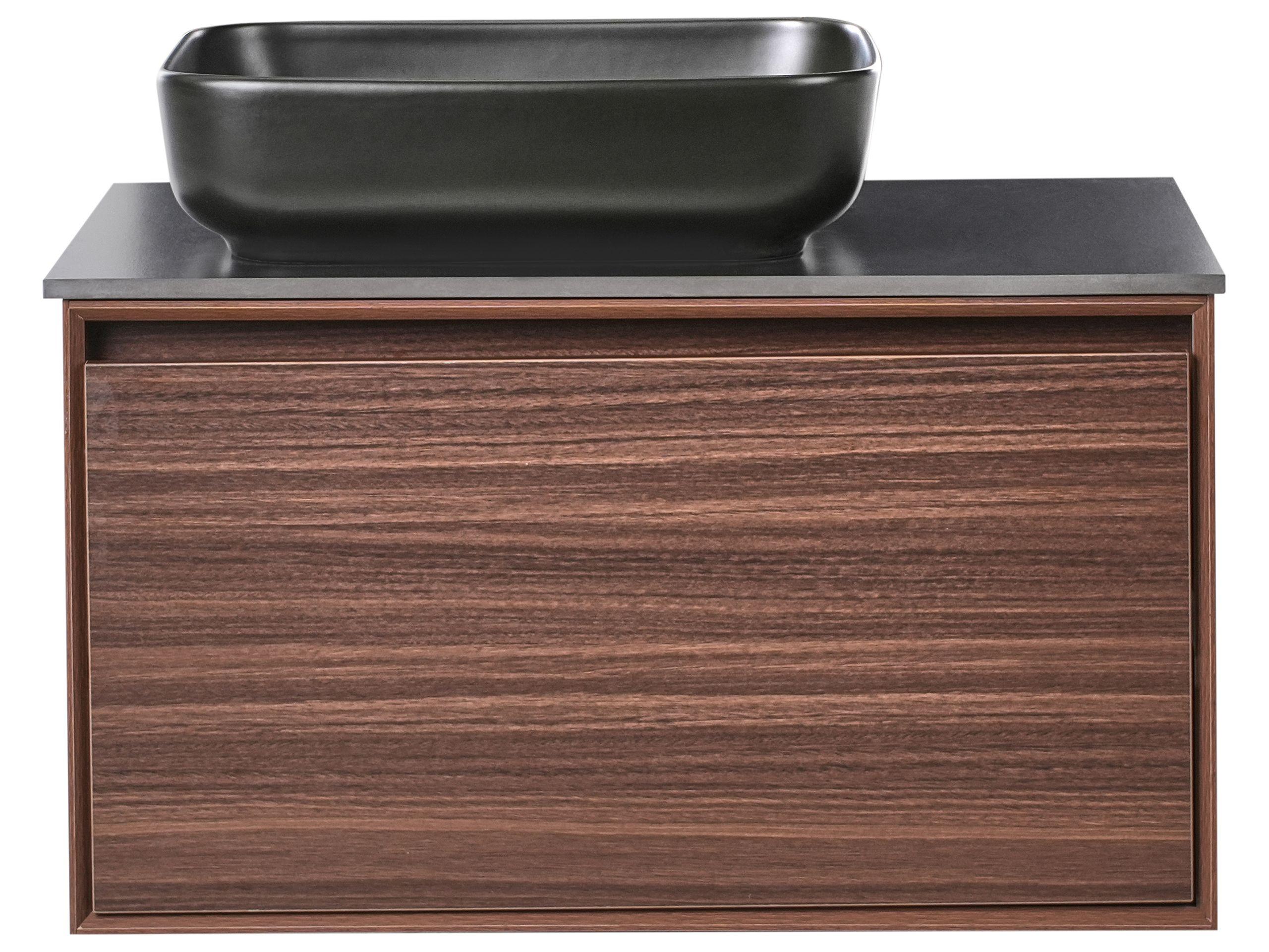 Beliani Mobiletto con lavabo en Fibra a media densità (MDF) Moderno ARICA  