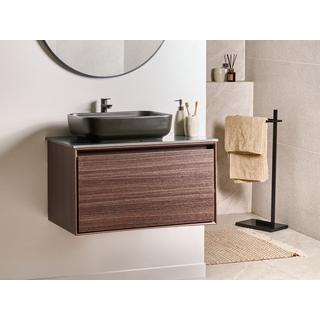 Beliani Mobiletto con lavabo en Fibra a media densità (MDF) Moderno ARICA  