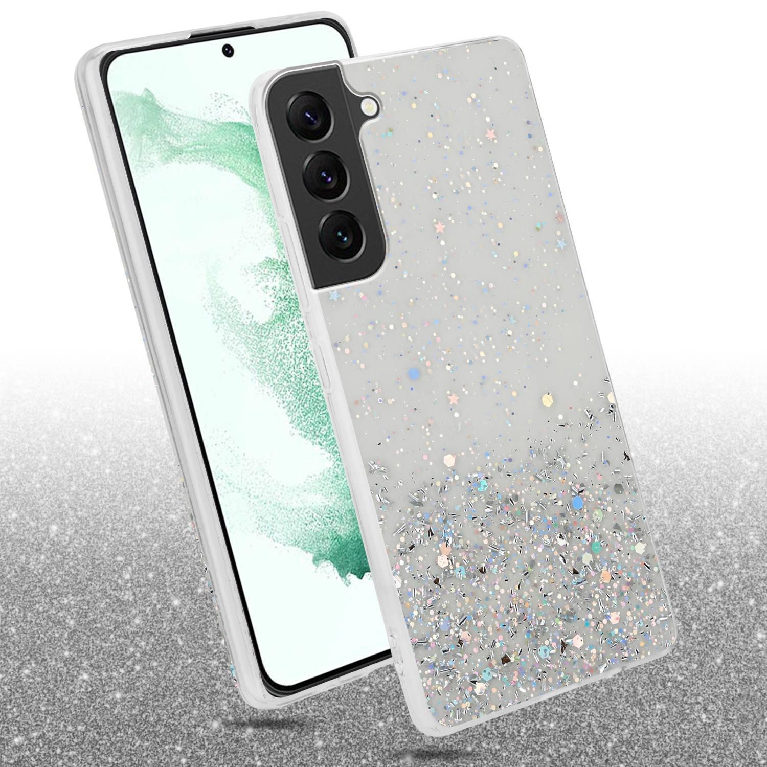 Cadorabo  Hülle für Samsung Galaxy S22 PLUS TPU Silikon mit funkelnden Glitter 