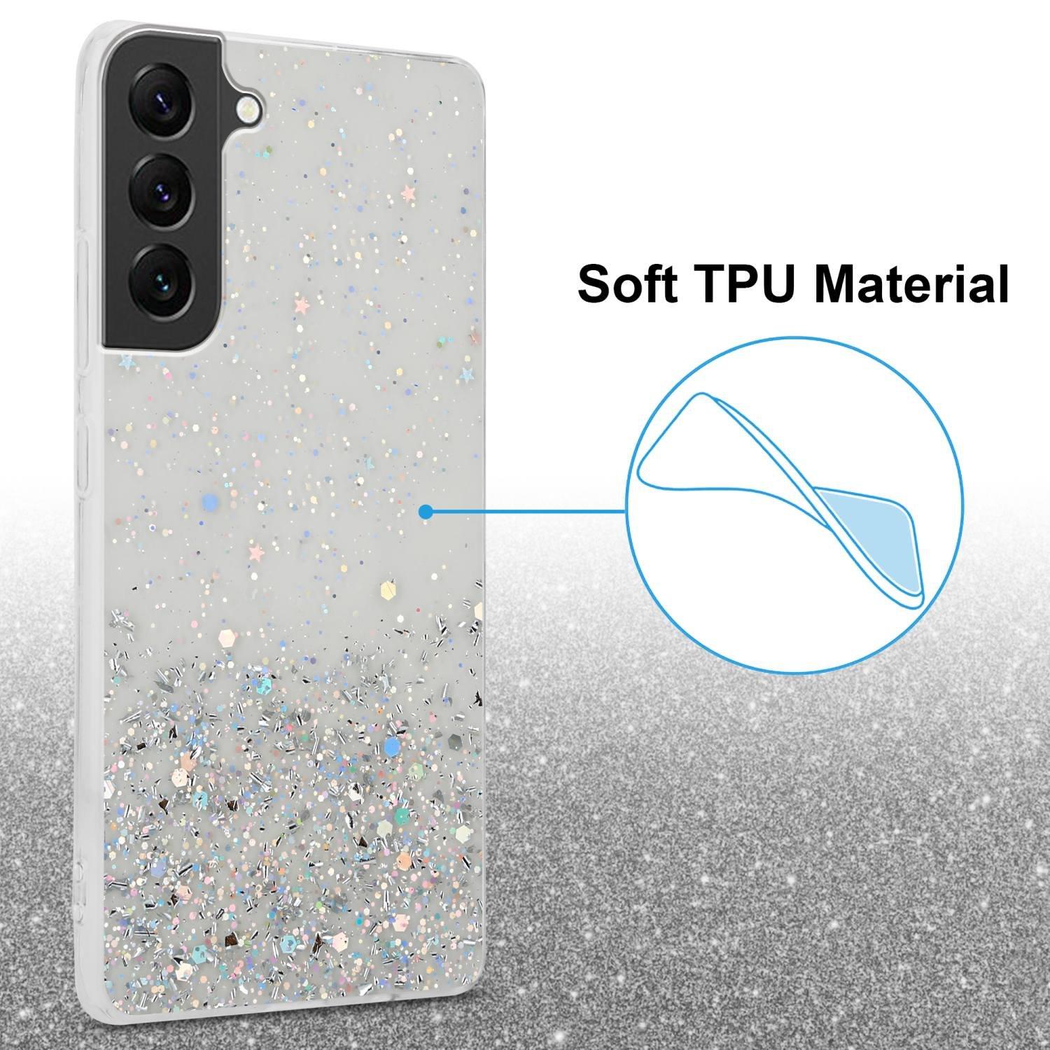 Cadorabo  Hülle für Samsung Galaxy S22 PLUS TPU Silikon mit funkelnden Glitter 