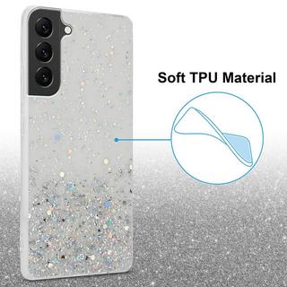 Cadorabo  Housse compatible avec Samsung Galaxy S22 PLUS - Coque de protection en silicone TPU flexible avec paillettes scintillantes 