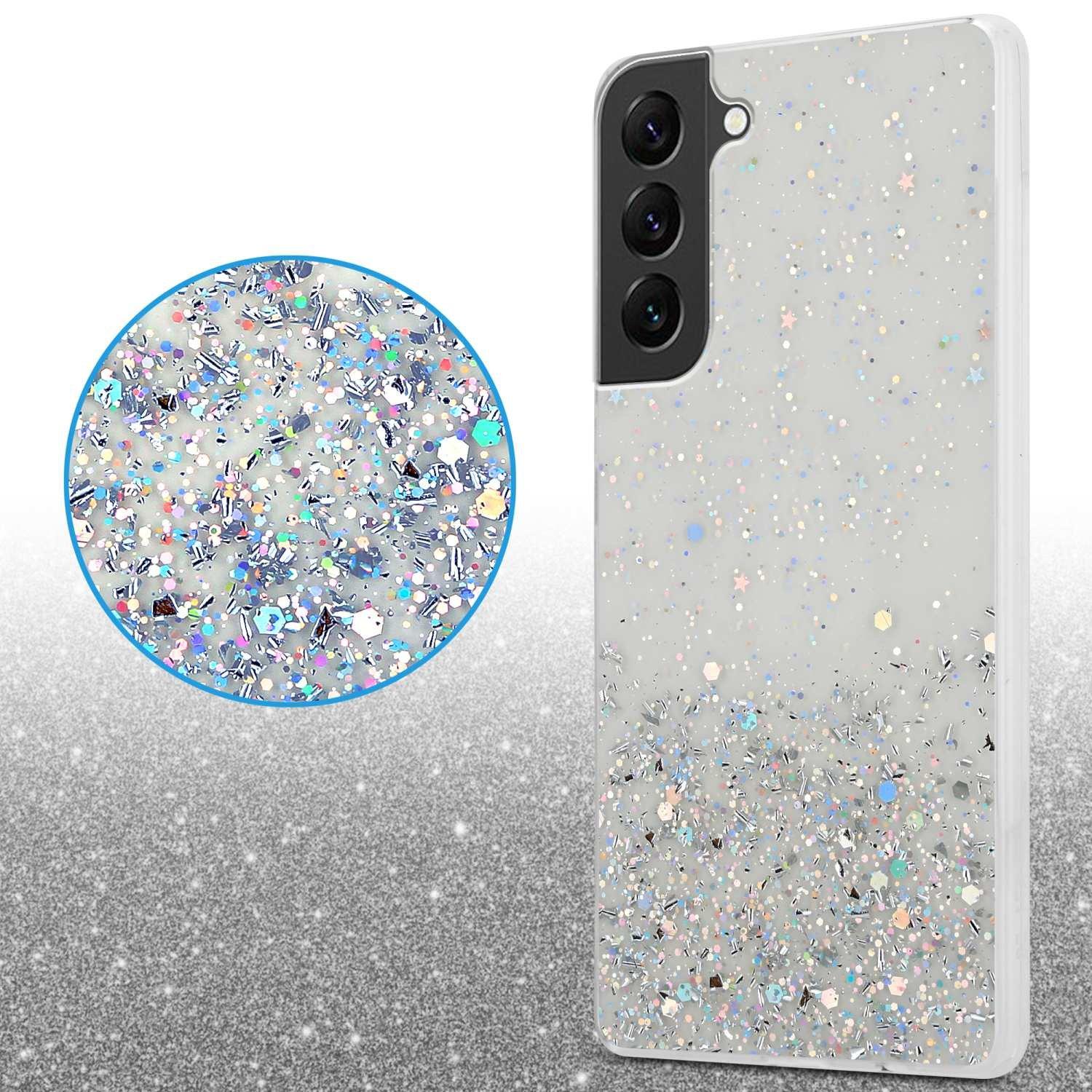 Cadorabo  Hülle für Samsung Galaxy S22 PLUS TPU Silikon mit funkelnden Glitter 