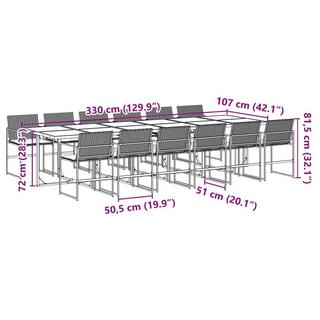 VidaXL Ensemble à manger de jardin rotin synthétique  