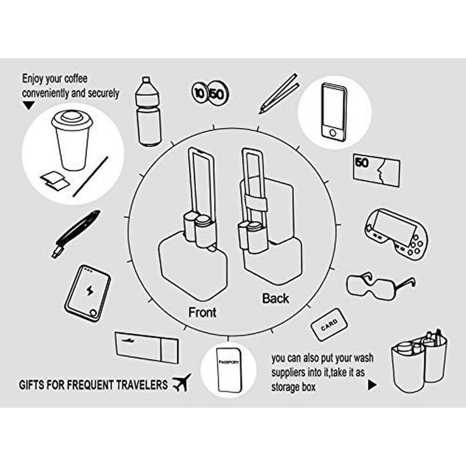 Only-bags.store Reise Getränkehalter für Koffergriffe  