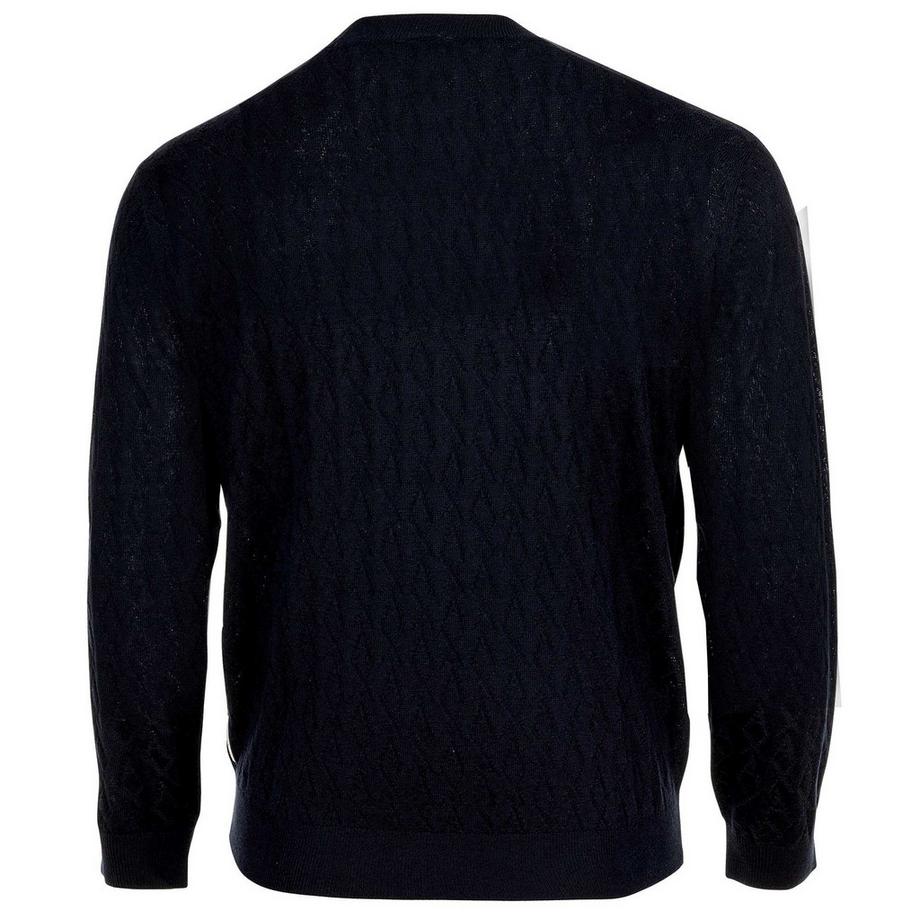 Armani Exchange Pull en tricot confortable avec motif vagues allover  
