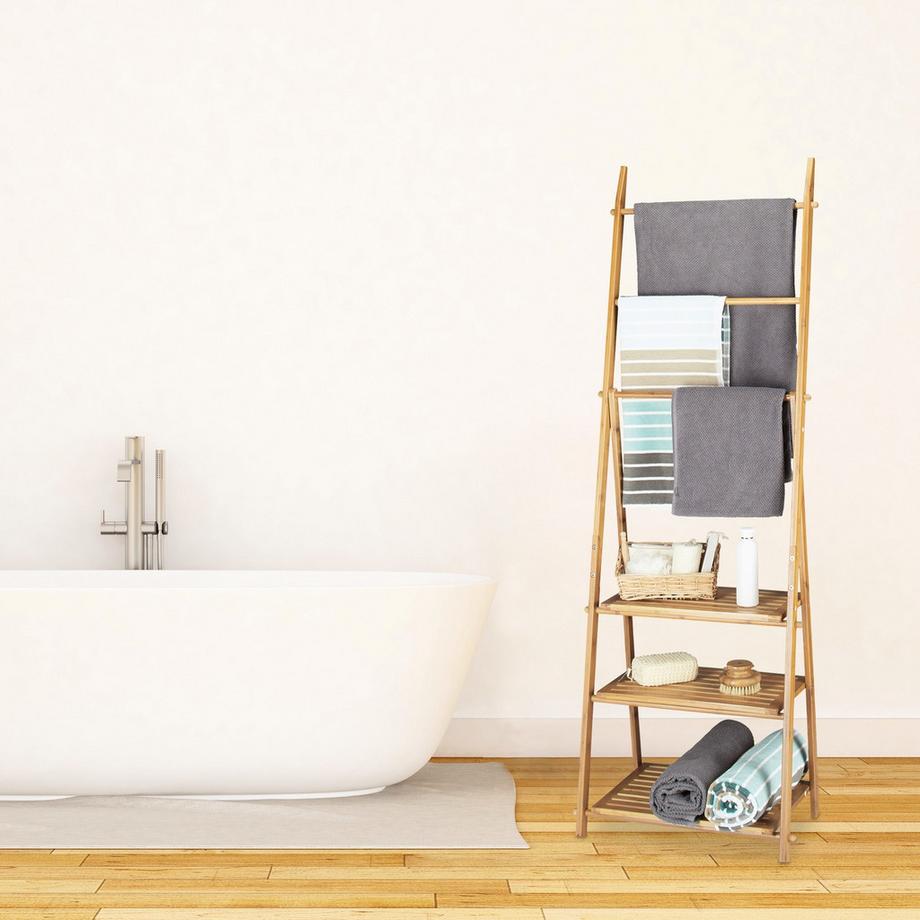 B2X Portasciugamani pieghevole in bambù  