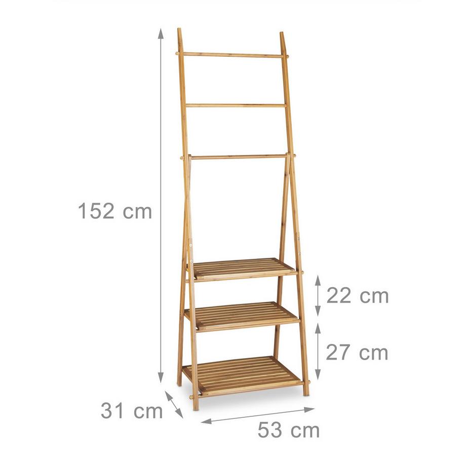 B2X Portasciugamani pieghevole in bambù  