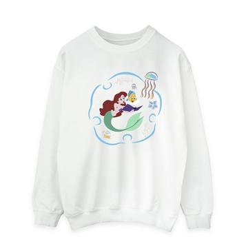 The Little Mermaid Reading A Book Sweatshirt
