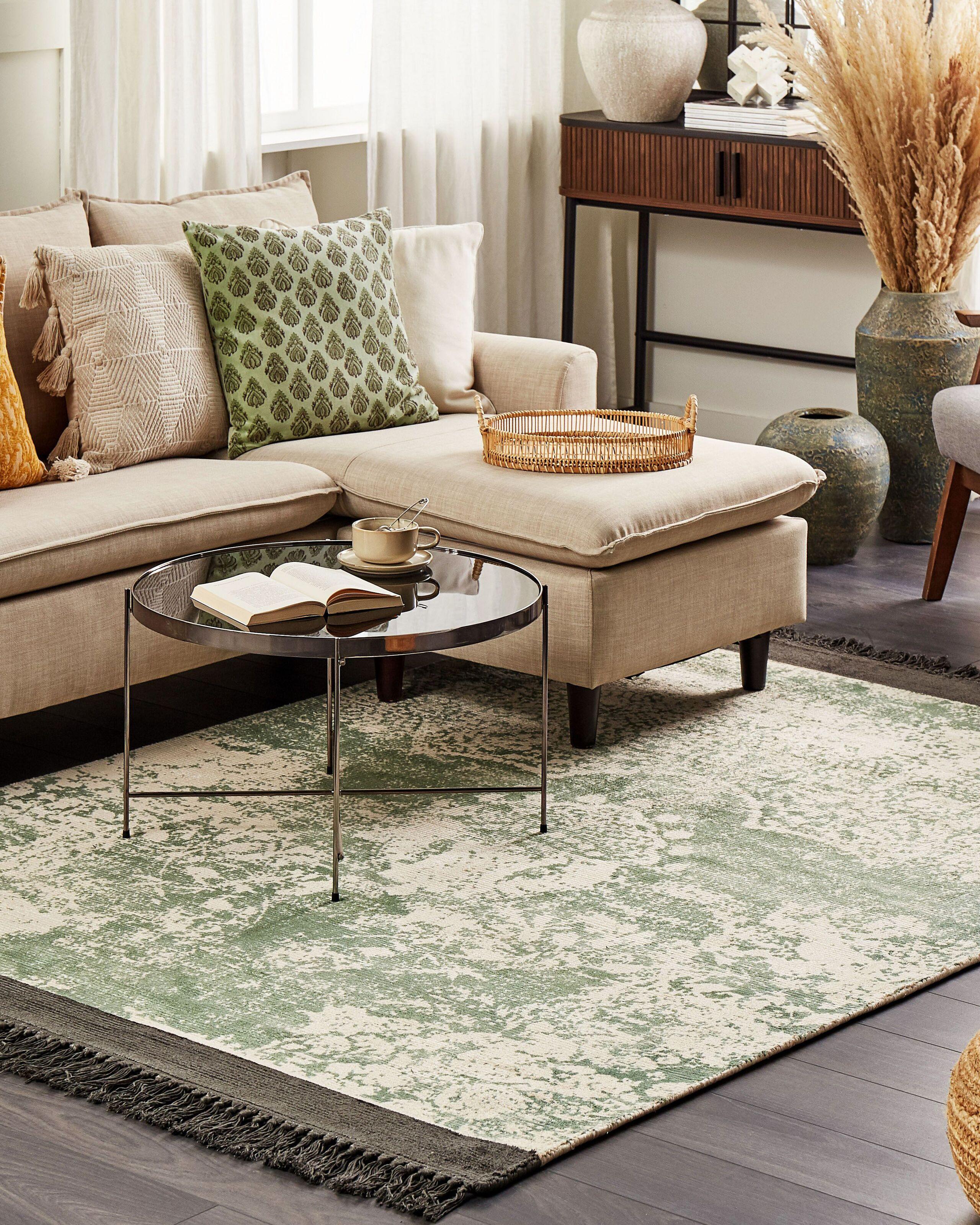 Beliani Teppich aus Viskose Retro AKARSU  