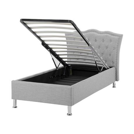 Beliani Lit avec coffre de rangement en Polyester Glamour METZ  