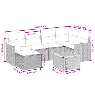 VidaXL Garten sofagarnitur poly-rattan  