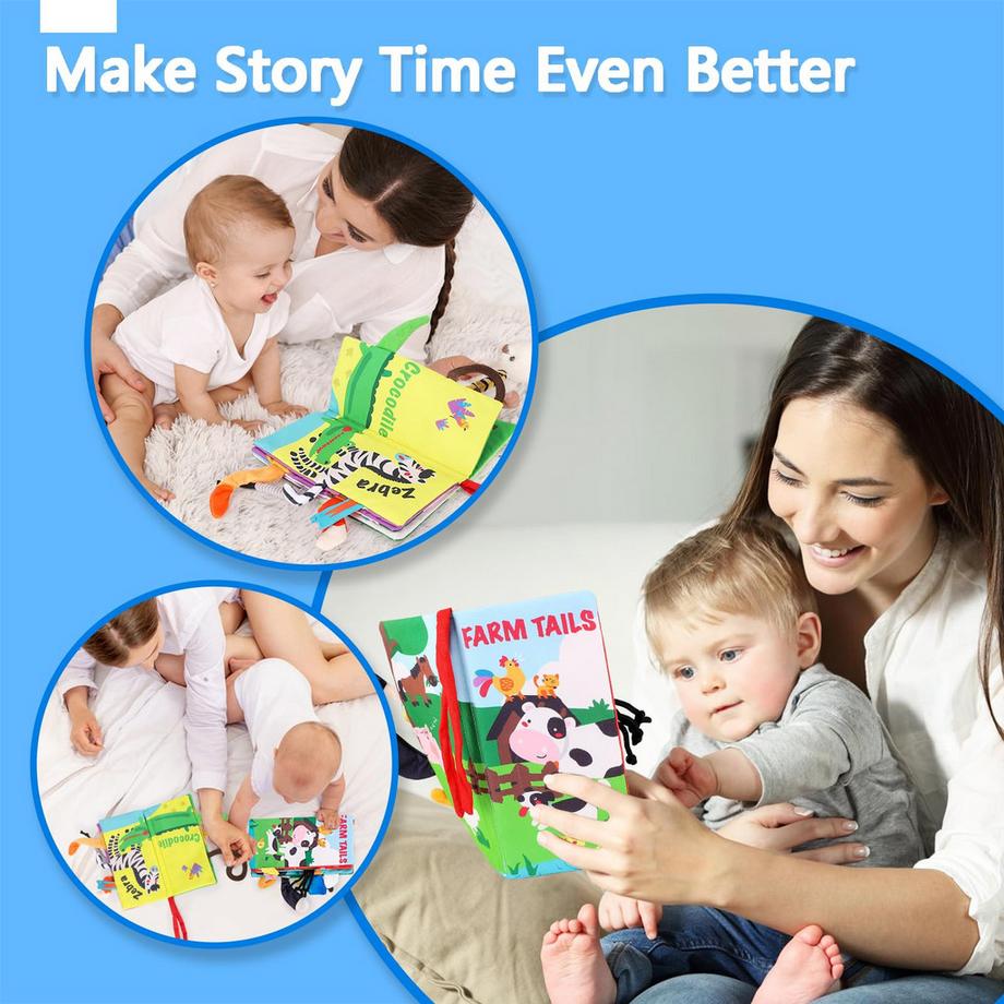 Activity-board  Baby Stoffbuch - 2er Pack Fühlbuch Spielzeug ab 6 Monaten 