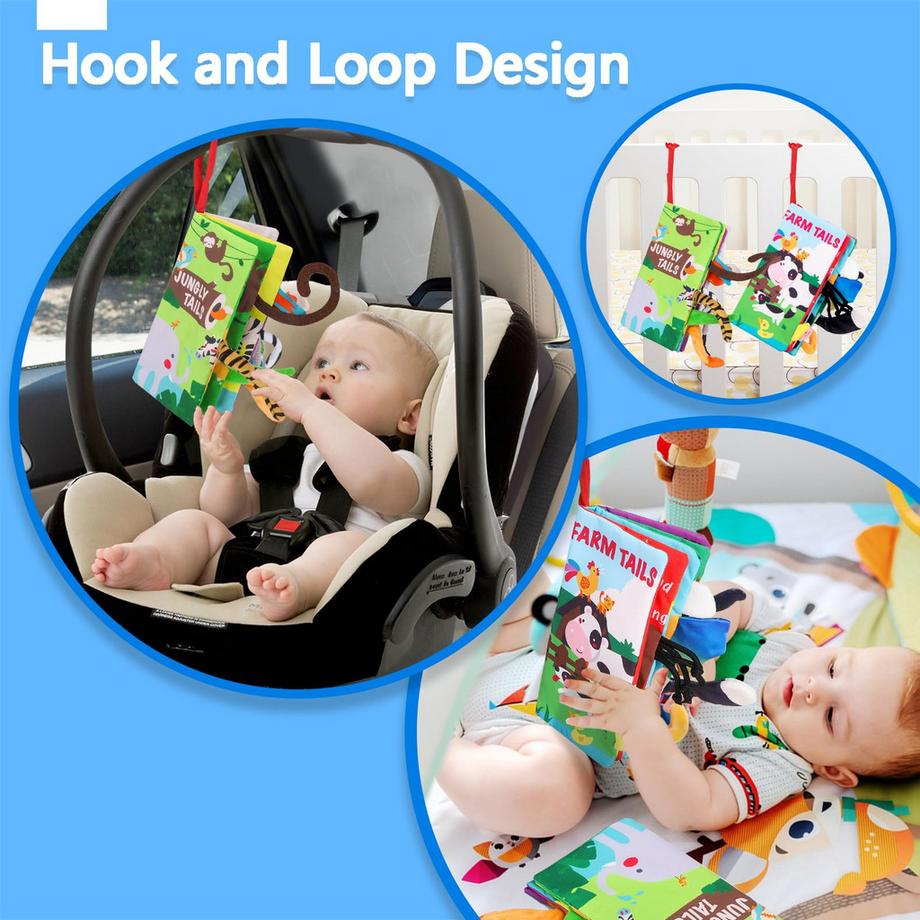 Activity-board  Baby Stoffbuch - 2er Pack Fühlbuch Spielzeug ab 6 Monaten 