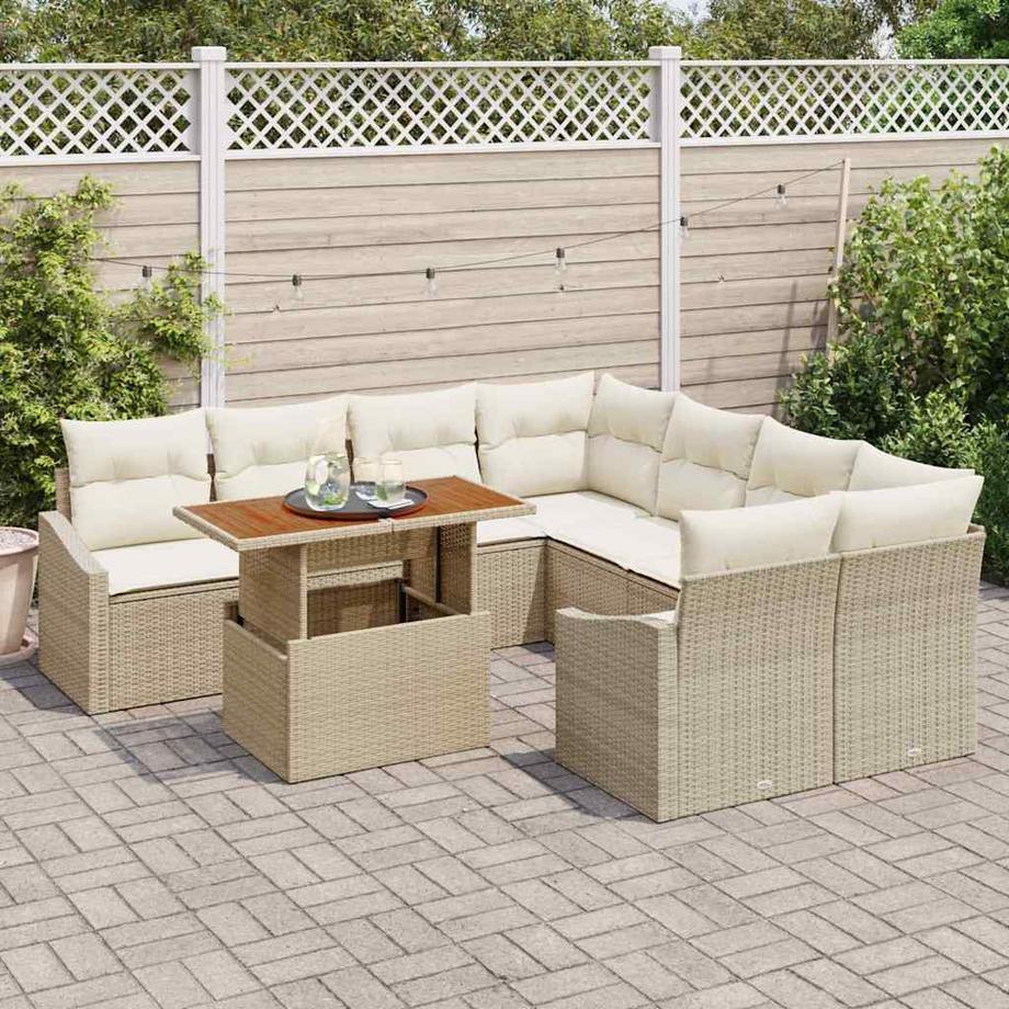 VidaXL Garten-sofa-set poly-rattan  