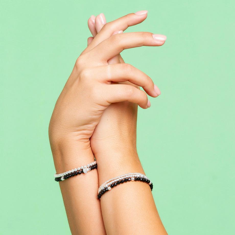 Balibay  Renia  Armband mit geschliffenem Onyx und Silber 