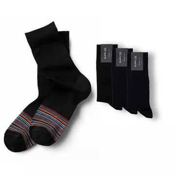 Business Light Socken halb-gestreift (3 Paar)
