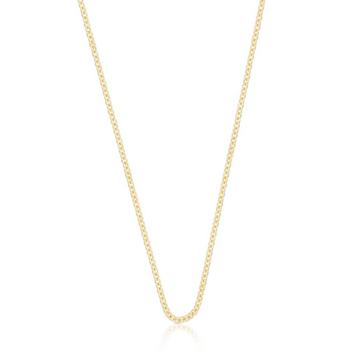 Collier rond d'forçat en or jaune 750, 2,3mm, 40cm