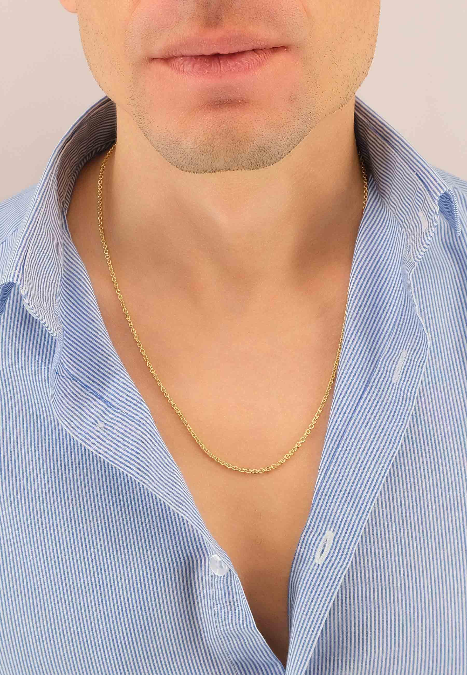 MUAU Schmuck  Collier Rundanker Gelbgold 750, 2.3mm, 40cm 