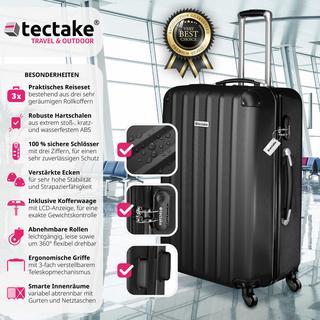 Tectake  Set di 3 valigie Talia con bilancia ed etichette 