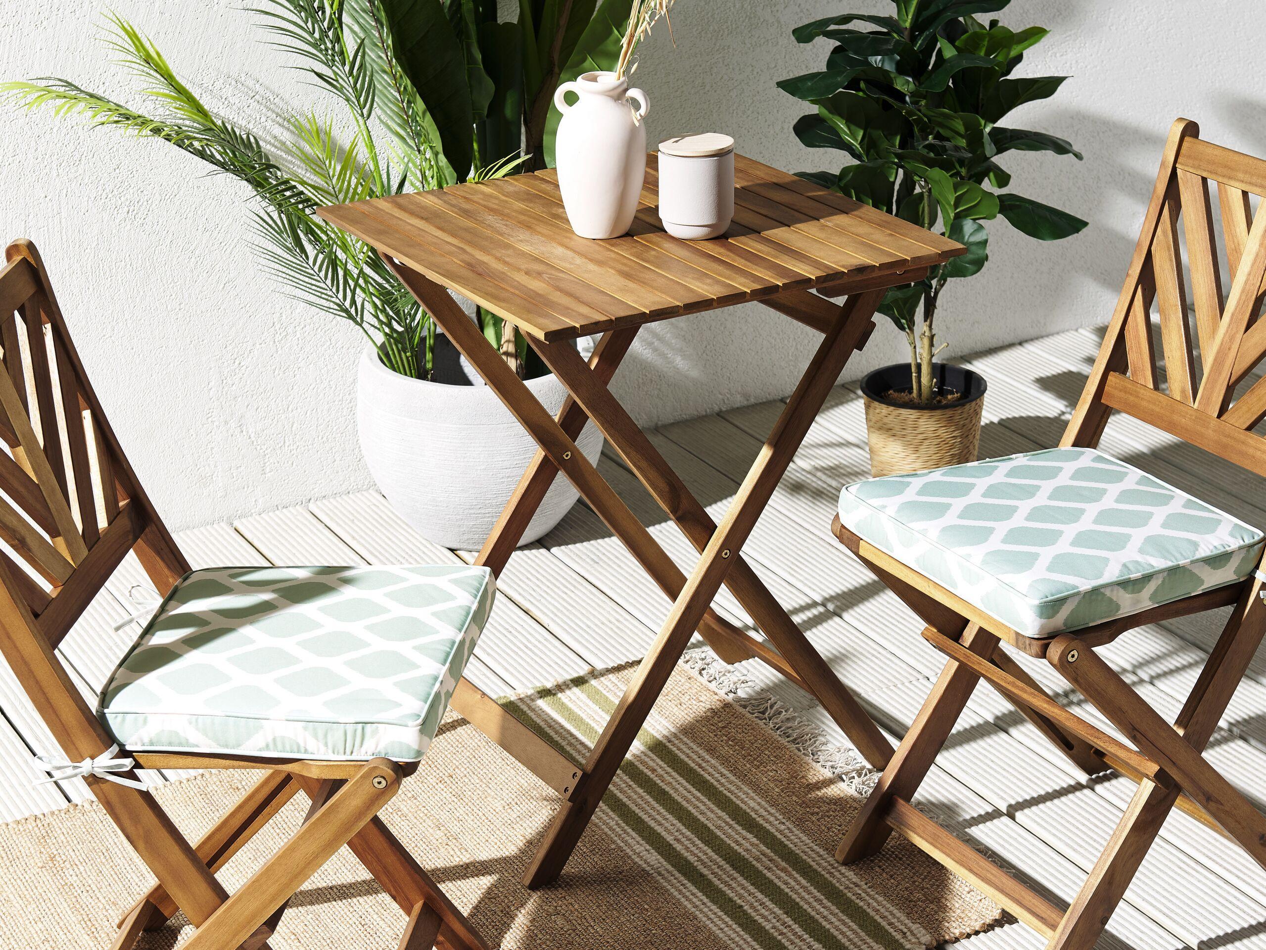 Beliani Lot de 2 coussins pour chaises de jardin en Polyester Moderne TERNI  