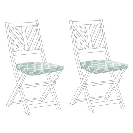 Beliani Lot de 2 coussins pour chaises de jardin en Polyester Moderne TERNI  