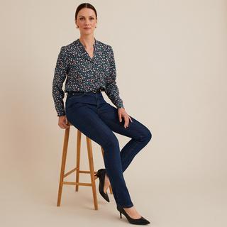 La Redoute Collections  Geblümte Bluse mit langen Ärmeln & V-Ausschnitt 